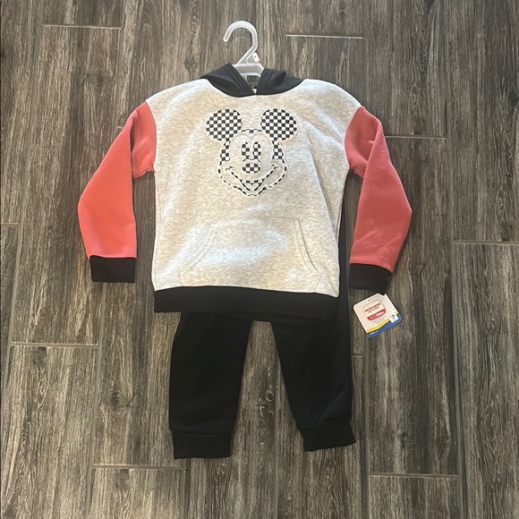 Disney Other - Disney Mickey Mouse Gray and Red Matching Set